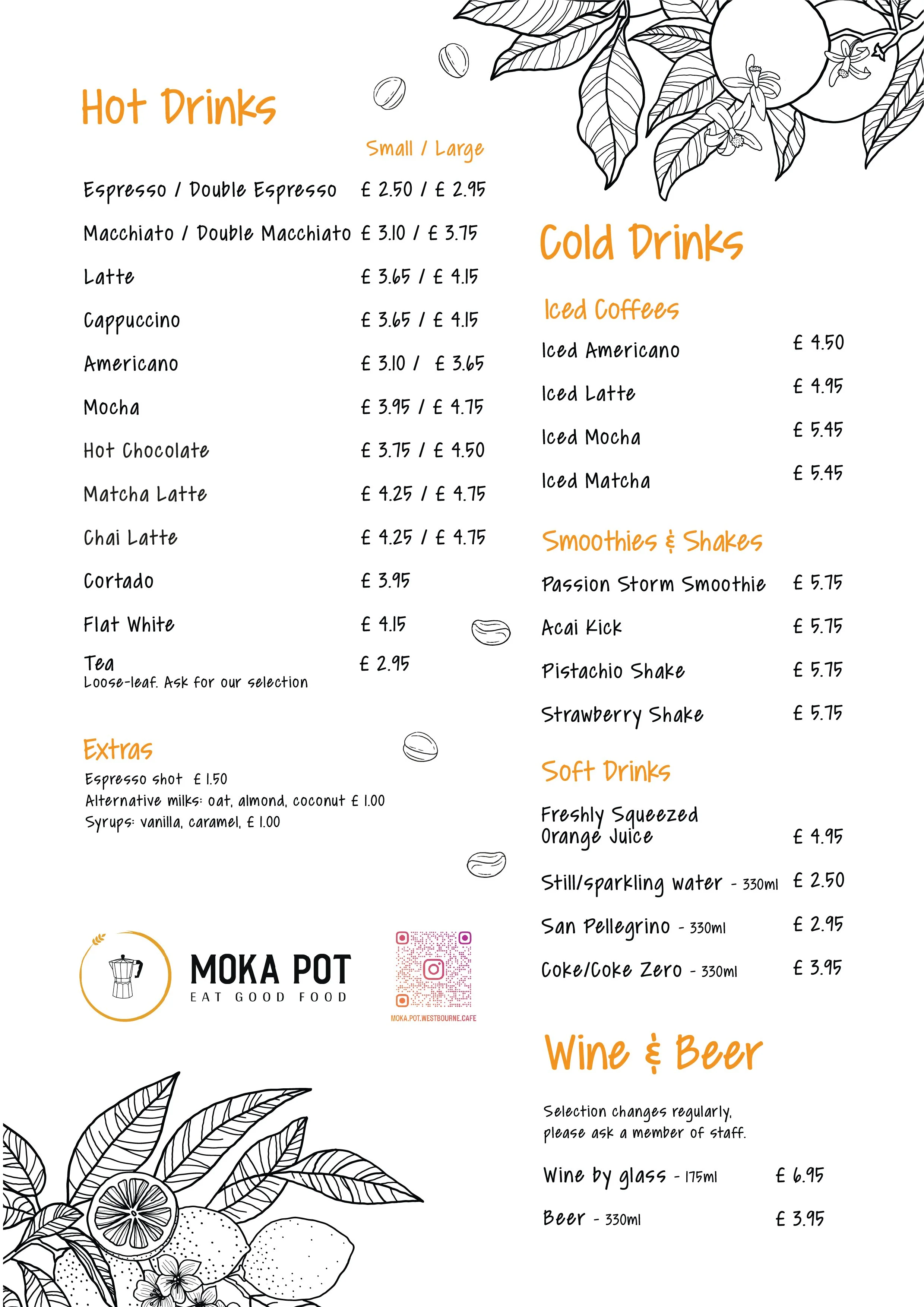 Menu — MOKA POT WESTBOURNE